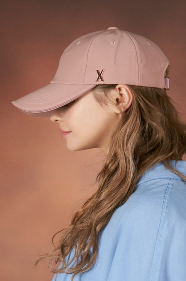 VARZAR(バザール) Rose Gold Stud Overfit Ball Cap pink