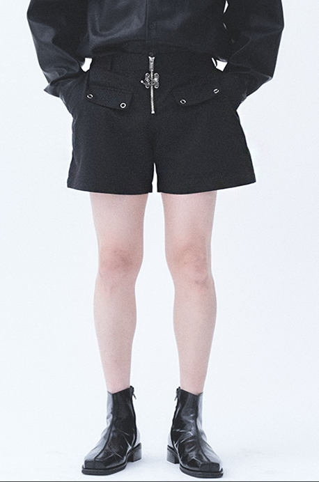 オージーオーディー(OZOD)  SOLID SHORTS_BLACK