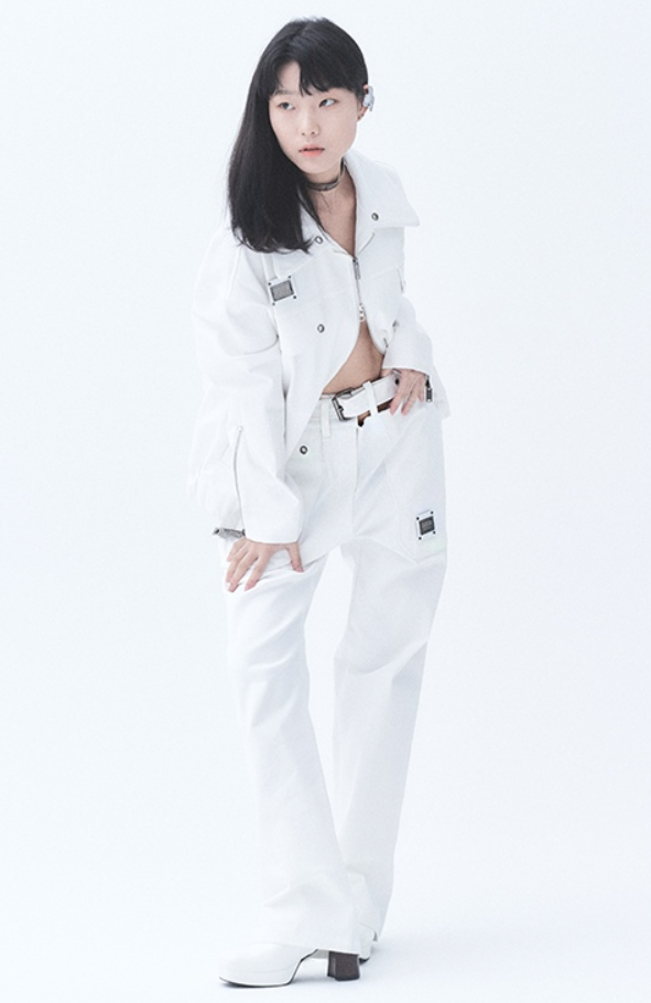 オージーオーディー(OZOD)  DENIM POCKET PANTS_WHITE