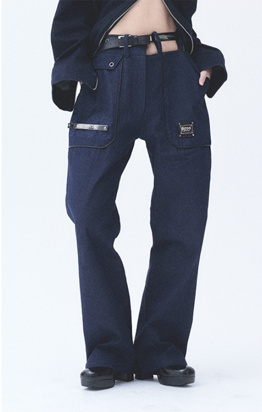 オージーオーディー(OZOD)  DENIM POCKET PANTS_WHITE