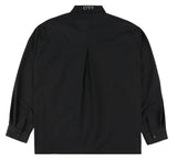 オーワイ(OY) 	CUTTING ZIPPER SHIRTS-BLACK