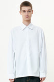 オーワイ(OY) CUTTING ZIPPER SHIRTS-WHITE