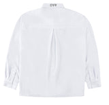 オーワイ(OY) CUTTING ZIPPER SHIRTS-WHITE