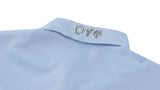 オーワイ(OY) CUTTING ZIPPER SHIRTS-BLUE