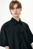 オーワイ(OY) DOUBLE COLLAR HALF SHIRTS-BLACK