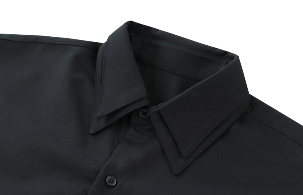 オーワイ(OY) DOUBLE COLLAR HALF SHIRTS-BLACK – UNDERSTUDY CLUB