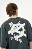 オーワイ(OY) 	PIGMENT CHERRY BLOSSOMS LOGO T-BLACK