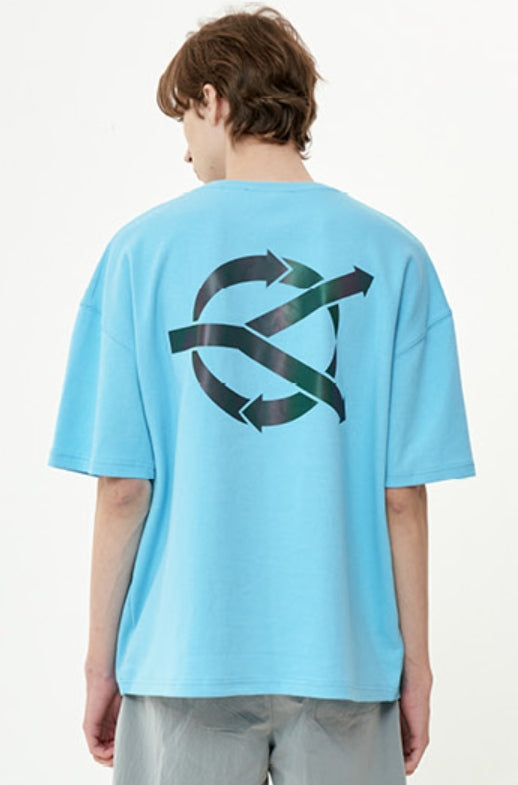 オーワイ(OY) REFLECTIVE LOGO T-EMERALD BLUE