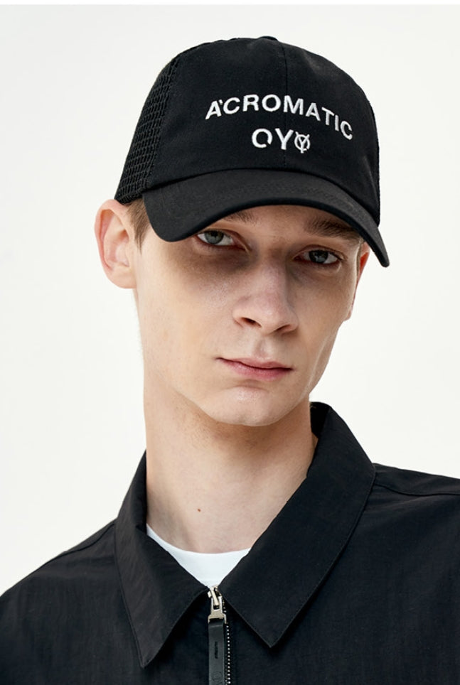 オーワイ(OY) SLOGAN LOGO MESH CAP-BLACK