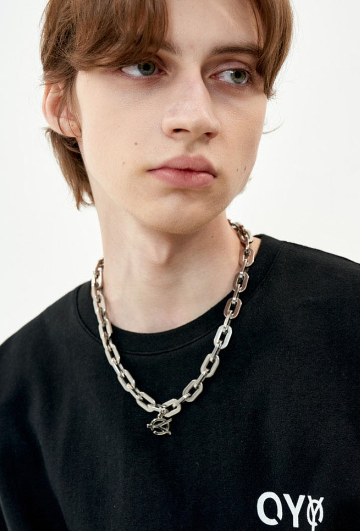 オーワイ(OY) CHAIN LINK LOGO NECKLACE