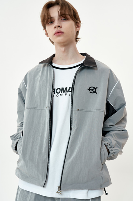 オーワイ(OY) SIDE BLOCK TRACK JACKET-GREY