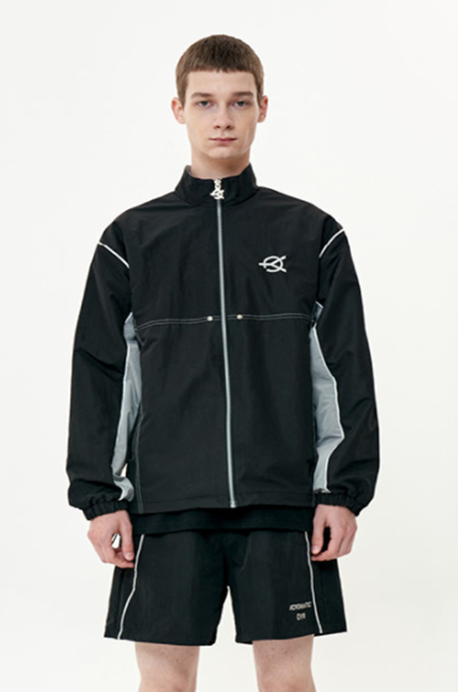オーワイ(OY) SIDE BLOCK TRACK JACKET-BLACK