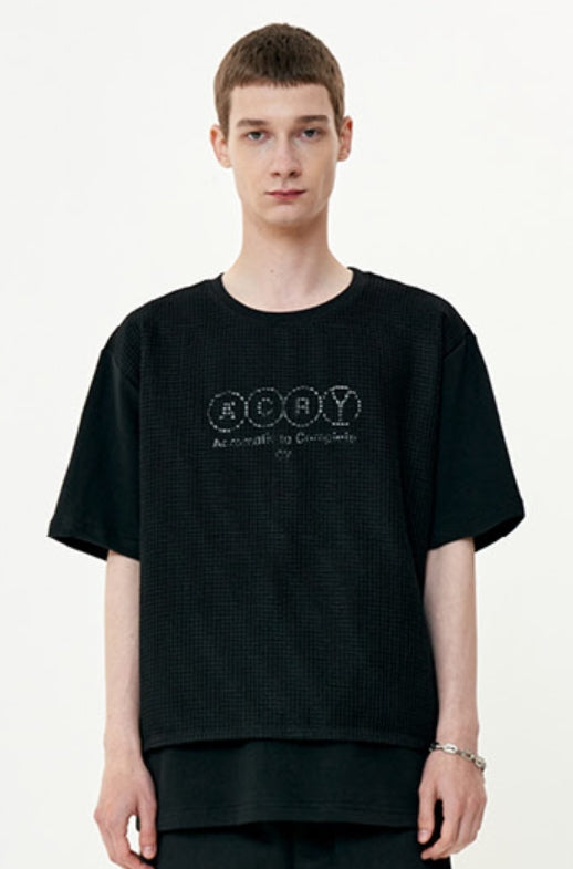 オーワイ(OY) MESH SLOGAN T-BLACK