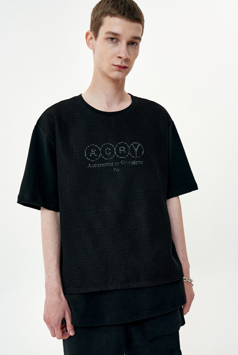 オーワイ(OY) MESH SLOGAN T-BLACK