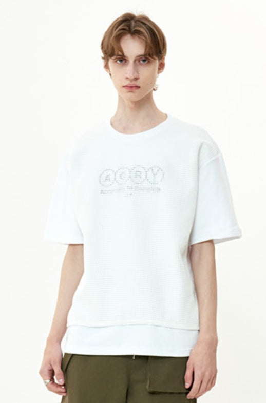 オーワイ(OY) MESH SLOGAN T-WHITE