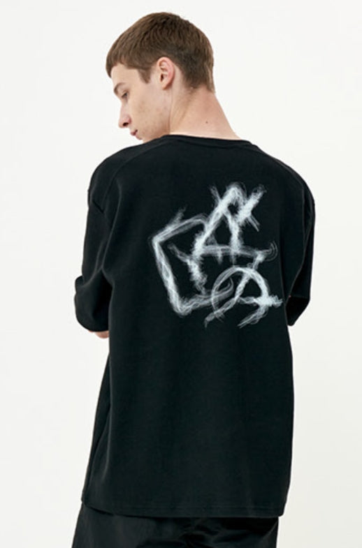 オーワイ(OY) SMOKE TRIPLE LOGO ZIPPER T-BLACK