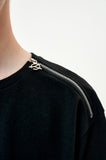 オーワイ(OY) SMOKE TRIPLE LOGO ZIPPER T-BLACK