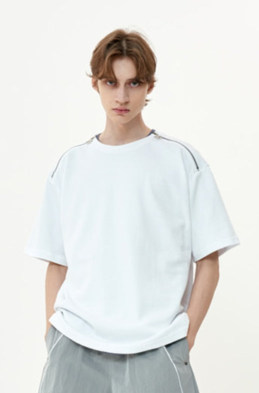 オーワイ(OY) SMOKE TRIPLE LOGO ZIPPER T-WHITE