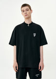 オーワイ(OY) HALF POLA ZIPPER T-BLACK