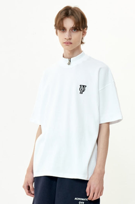 オーワイ(OY) HALF POLA ZIPPER T-WHITE