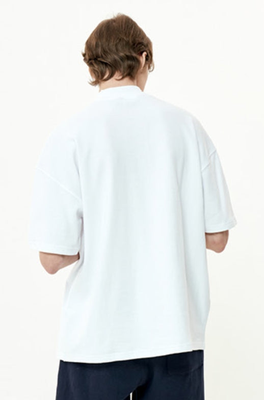 オーワイ(OY) HALF POLA ZIPPER T-WHITE