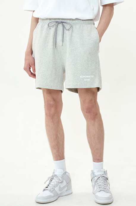 オーワイ(OY) BASIC SLOGAN HALF PANTS-GREY