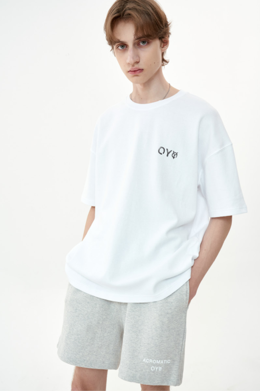 オーワイ(OY) BASIC SLOGAN HALF PANTS-GREY