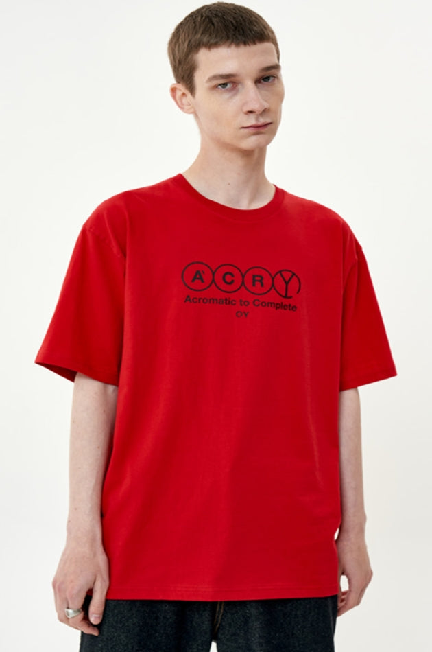 オーワイ(OY) ROUND SLOGAN T-RED