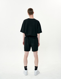 オーワイ(OY) BASIC SLOGAN HALF PANTS-BLACK