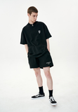 オーワイ(OY) BASIC SLOGAN HALF PANTS-BLACK