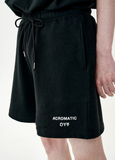 オーワイ(OY) BASIC SLOGAN HALF PANTS-BLACK