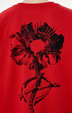 オーワイ(OY) BONE FLOWER LOGO T-RED