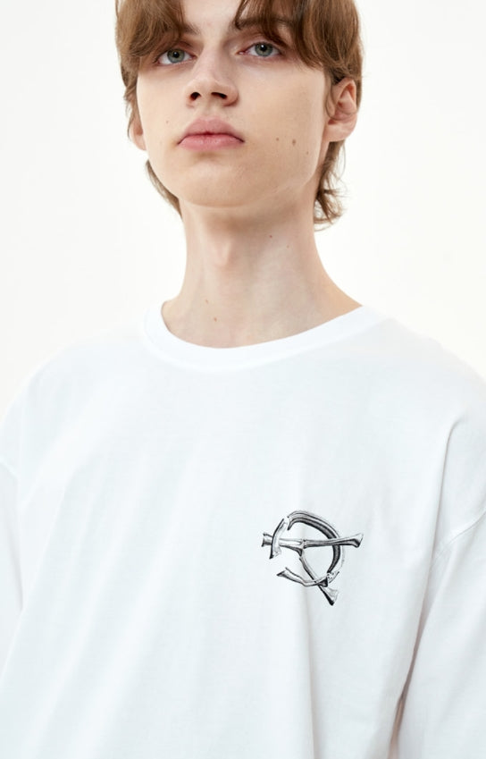 オーワイ(OY) BONE FLOWER LOGO T-WHITE