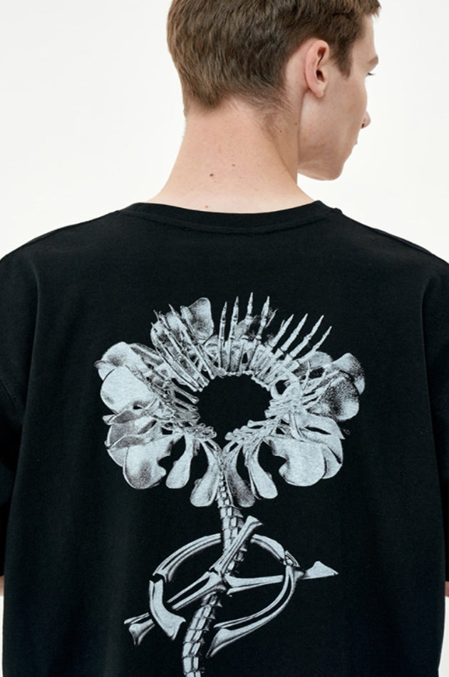 オーワイ(OY) BONE FLOWER LOGO T-BLACK