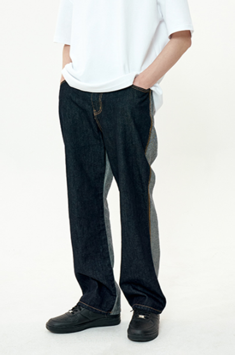 オーワイ(OY) UNBALANCE JEANS-BLUE