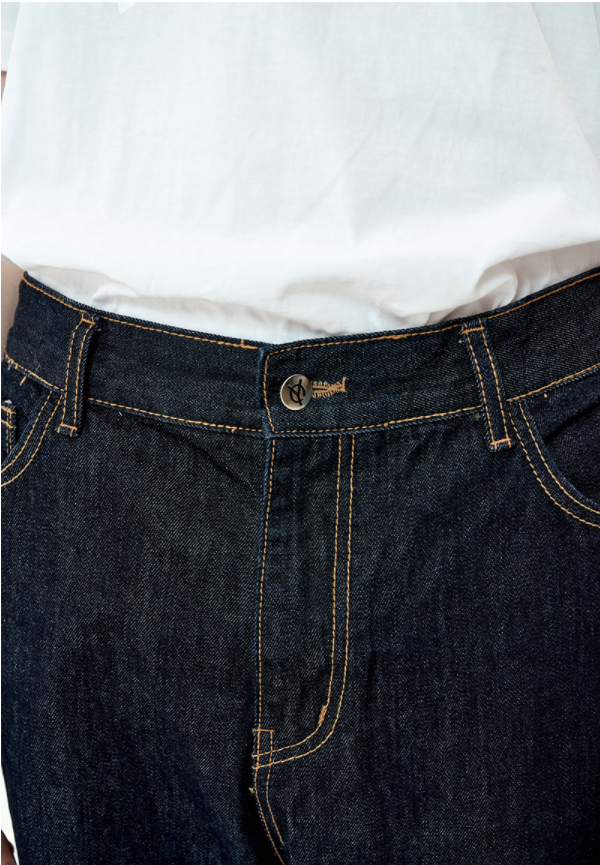 オーワイ(OY) UNBALANCE JEANS-BLUE