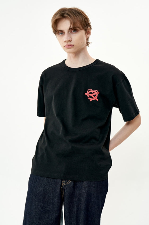 オーワイ(OY) HEART LOGO T-BLACK
