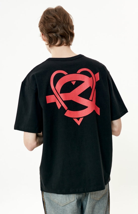 オーワイ(OY) HEART LOGO T-BLACK