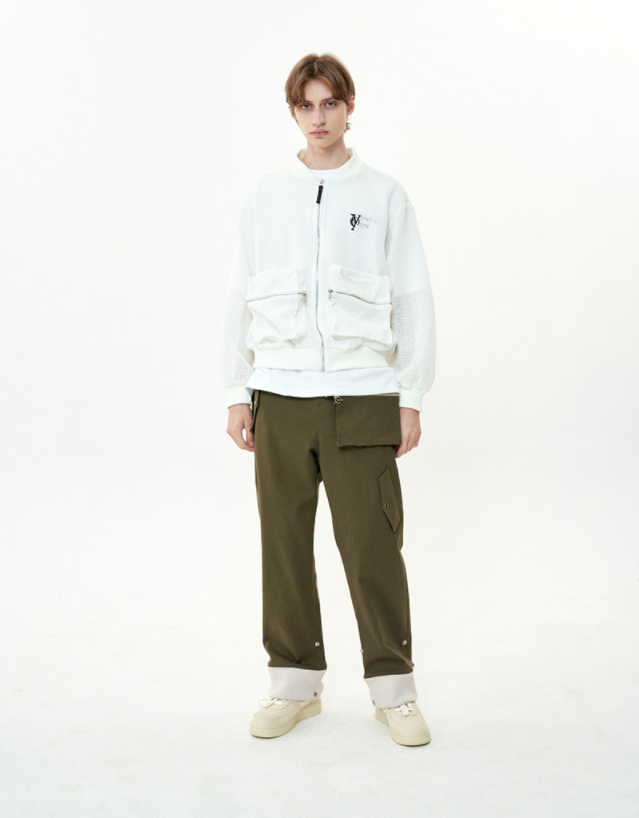 オーワイ(OY) FRONT POCKET RIP PANTS-KHAKI