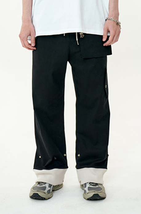 オーワイ(OY) FRONT POCKET RIP PANTS-BLACK