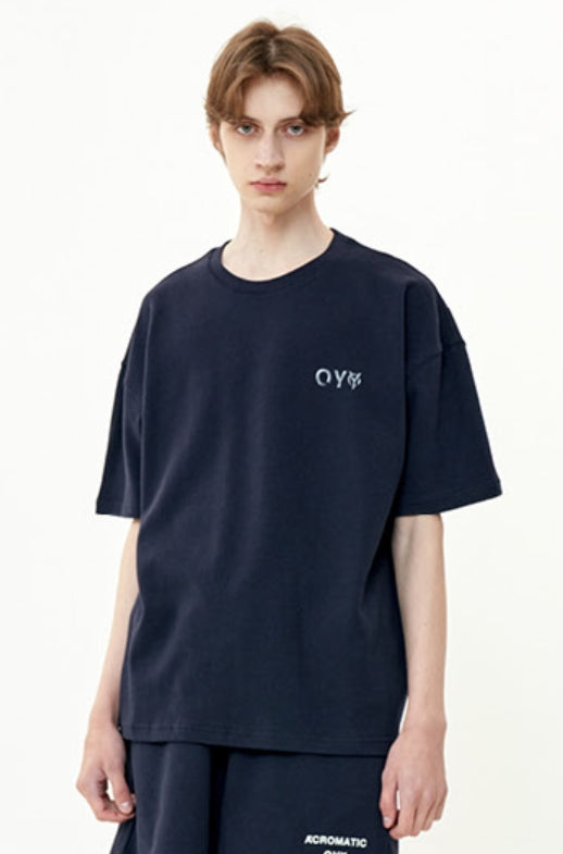 オーワイ(OY) METALLIC LOGO T-NAVY