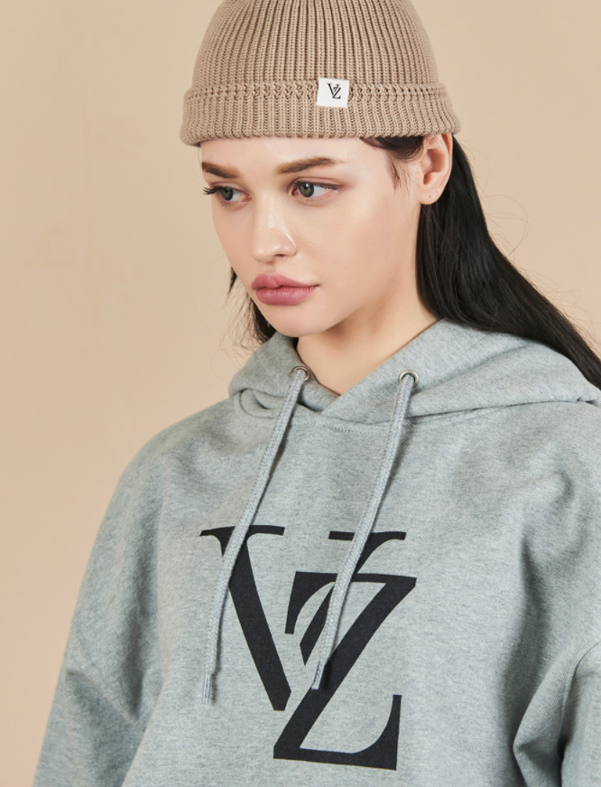 VARZAR(バザール)　rope pattern short beanie beige