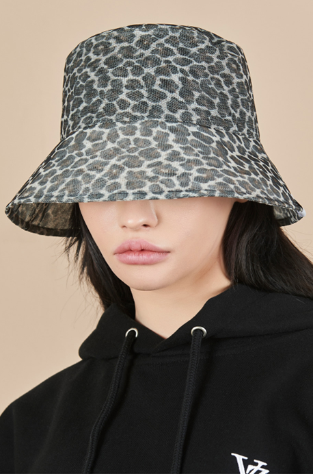 VARZAR(バザール)　Mash Bucket Hat Leopard Gray