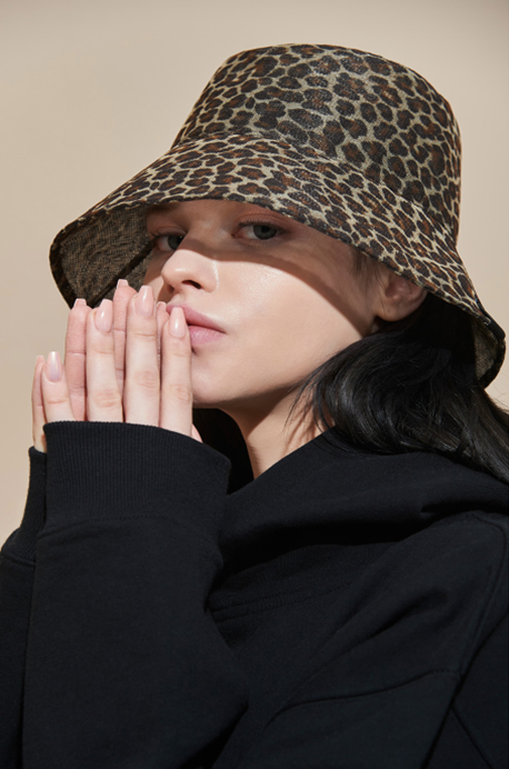 VARZAR(バザール)　Mash Bucket Hat Leopard Brown