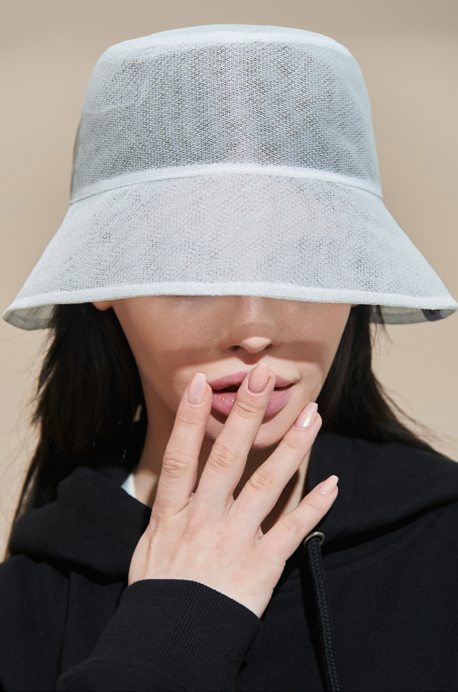VARZAR(バザール)　Mash Bucket Hat White