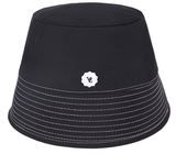 VARZAR(バザール)　White stitch Poly drop bucket hat Black
