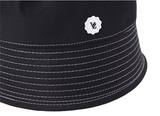 VARZAR(バザール)　White stitch Poly drop bucket hat Black