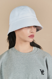 VARZAR(バザール)　Monogram Label Round Bucket Hat White