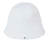 VARZAR(バザール)　Monogram Label Round Bucket Hat White