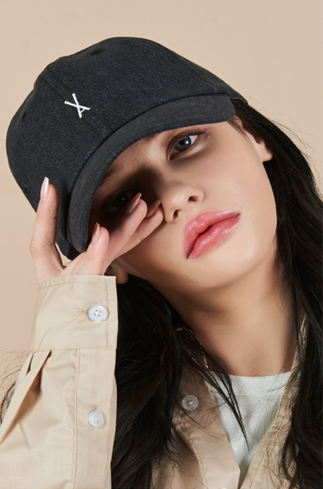 VARZAR(バザール)　Varzar Logo Oversized Fit Denim Ball Cap Black